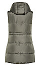 Plus Size Zimi Puffer Vest - olive