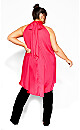 Hi Lo Shine Tunic - flamingo