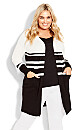 Plus Size Stripe Lorena Cardi