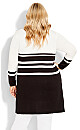 Plus Size Stripe Lorena Cardi