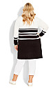 Plus Size Stripe Lorena Cardi