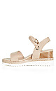 WIDE FIT Wild Side Wedge - beige