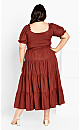 Puff Sleeve Maxi Dress - toffee