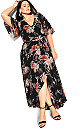 Sweet Botanical Maxi Dress - black