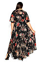 Sweet Botanical Maxi Dress - black