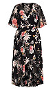 Sweet Botanical Maxi Dress - black