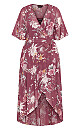 Sweet Botanical Maxi Dress - roseberry