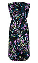 Nicole Print Maxi Dress- black priscilla