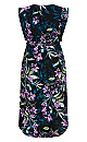 Nicole Print Maxi Dress- black priscilla