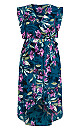 Nicole Print Maxi Dress- teal priscilla