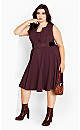 Vintage Veronica Dress - bordeaux