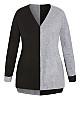 Splice It Sweater - black charcoal