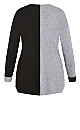 Splice It Sweater - black charcoal