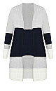 Keelyn Colorblock Cardigan - navy