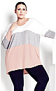 Sadie Colorblock Sweater - blush