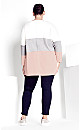 Sadie Colorblock Sweater - blush