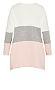 Sadie Colorblock Sweater - blush