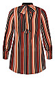 Bold Stripe Tunic - tan