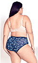 Plus Size Modern Print 3 Pack Brief - blue paisley