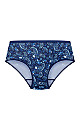 Plus Size Modern Print 3 Pack Brief - blue paisley