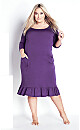 Plus Size Frill Hem Sleep Dress