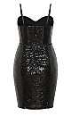 Girly Sequin Dress - black