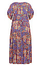 Plus Size Val Print Dress - iris