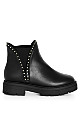 WIDE FIT Gia Stud Ankle Boot - black