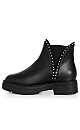 WIDE FIT Gia Stud Ankle Boot - black