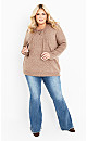 Rory Laceup Sweater - mocha