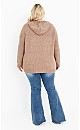 Rory Laceup Sweater - mocha