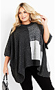 Mia Poncho - charcoal