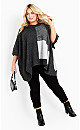 Mia Poncho - charcoal