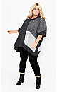 Mia Poncho - charcoal