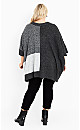 Mia Poncho - charcoal