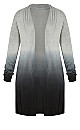 Mina Dip Dye Cardigan - grey