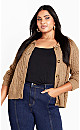 Plus Size Olivia Cardigan - Fawn