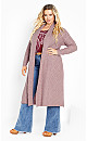 Paris Longline Dusty Mauve Cardigan