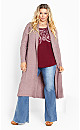 Paris Longline Dusty Mauve Cardigan