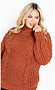 Fallon Sweater - burnt sienna