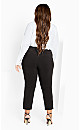 Women's Plus Size Super Stretch Zip Pant Black - petite