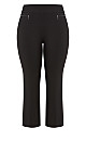 Women's Plus Size Super Stretch Zip Pant Black - petite