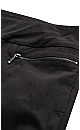 Women's Plus Size Super Stretch Zip Pant Black - petite