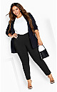 Women's Plus Size Super Stretch Zip Pant Black - average