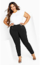 Women's Plus Size Super Stretch Zip Pant Black - average