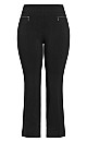 Women's Plus Size Super Stretch Zip Pant Black - average