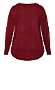 Beck Button Top - claret