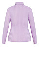 Evie Roll Neck Top - lilac