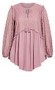 TUNIC HAZEL LACE - DUSTY LILAC