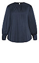 Women's Plus Size Aaliyah Top - steelblue